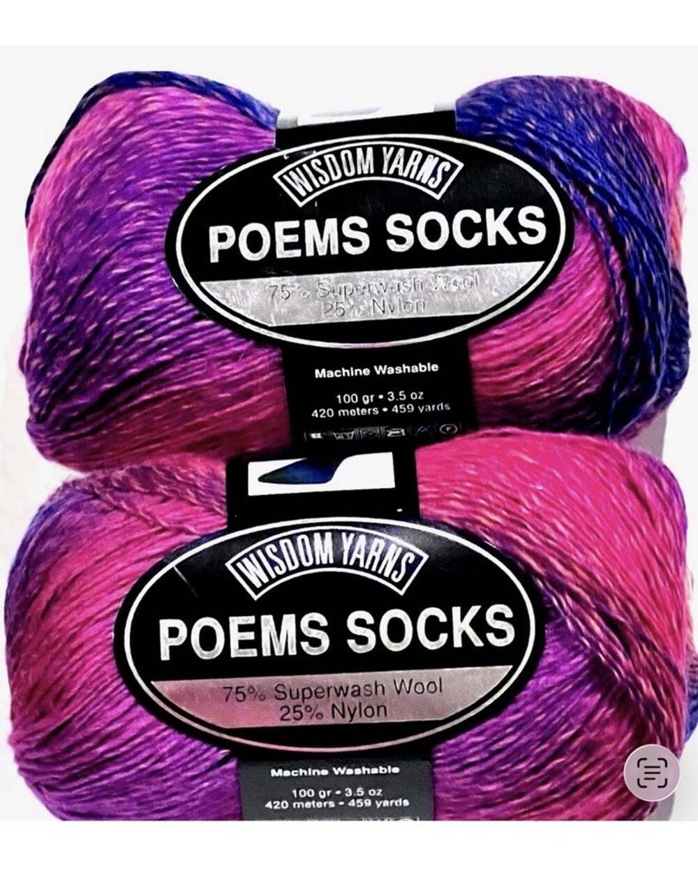 Sock Yarn Lot 6 Skeins Wisdom Yarn Poem & Grundi Hot Socks 1,838 Yds Total New